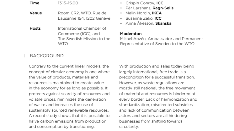 Circular Economy: the Swedish Business Experience