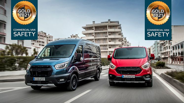 Ford Transit Custom 2021 Euro NCAP gull