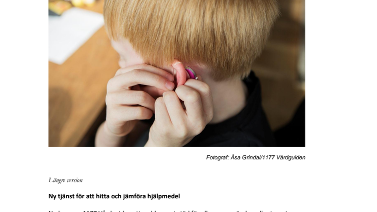 Ny tjänst för att hitta och jämföra hjälpmedel