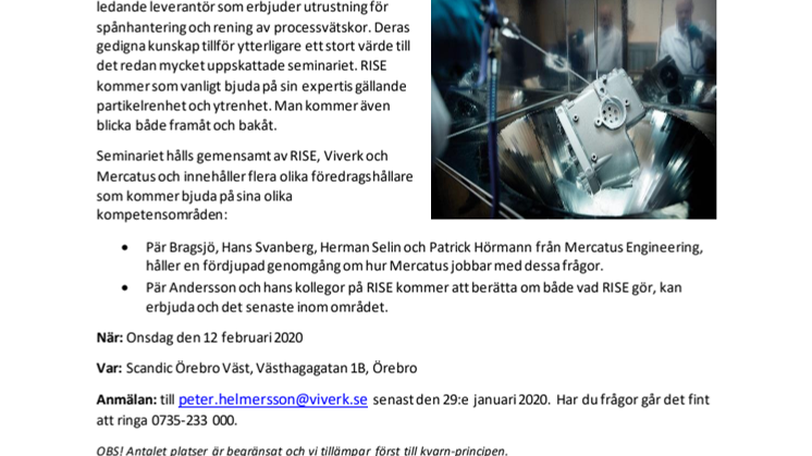 Inbjudan renhetsseminarium 12.2.2020
