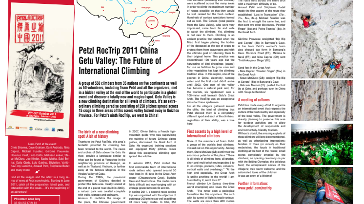 Petzl RocTrip China Getu Valley: The Future of International Climbing