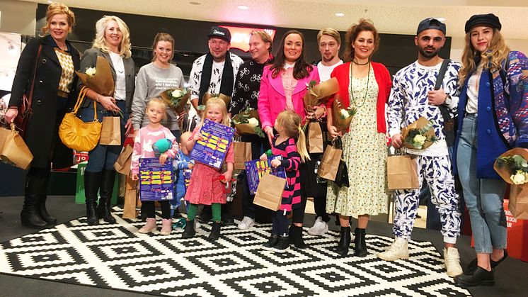 Bild från hållbar modevisning i Mitt i City 2017.