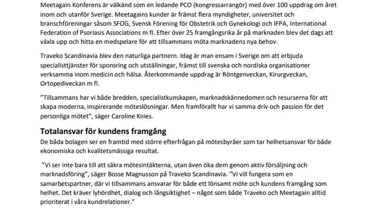 Meetagain och Traveko – skapar tillsammans framtidens totallösningar för möten och kongresser