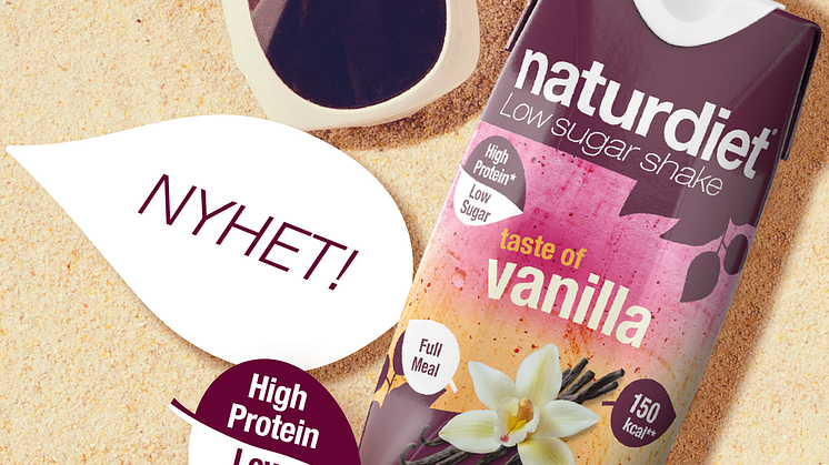 Naturdiet Vanilla, en shake med smak av mjuk och krämig vanilj.