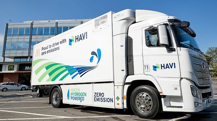 Klimaneutrale Fahrt für Big Macs mit grünem Wasserstoff-LKW