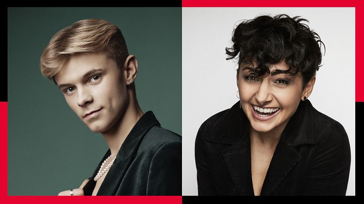 THEOZ och  Melanie Wehbe laddar för semifinal i Melodifestivalen