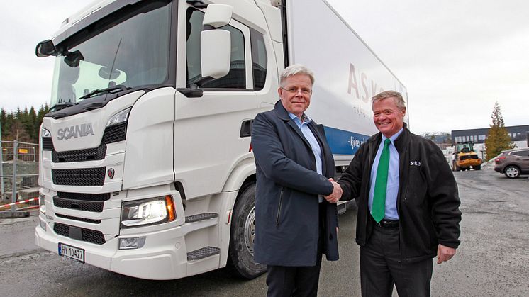 ASKO tar hydrogendrevet brenselcelle Scania i bruk i Trondheim