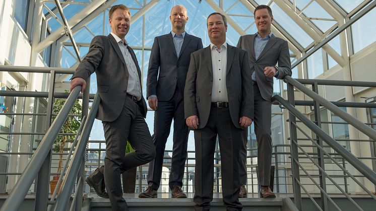 Fra venstre Inge Dahl, Erik Michaelsen, Trond Paulsen og Patrik Forsberg