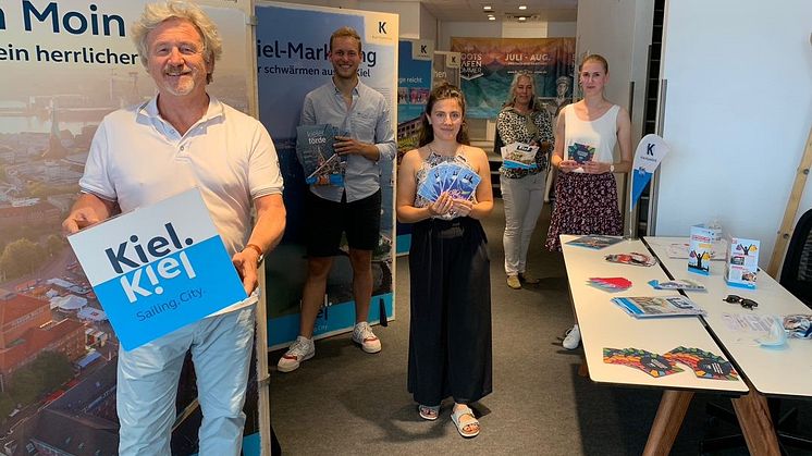 Uwe Wanger (links) und sein Team von Kiel-Marketing