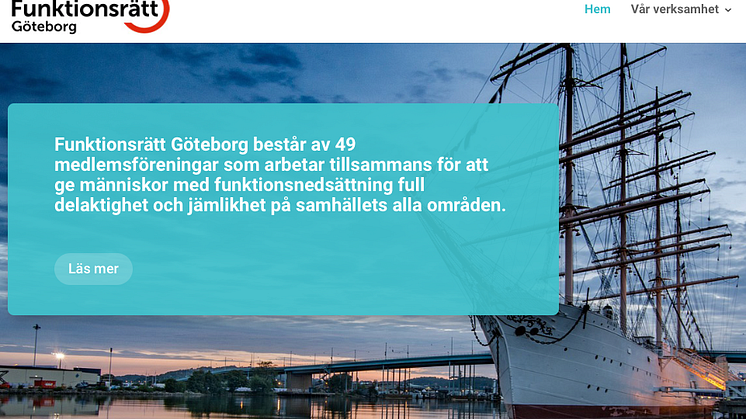 Hej Väst-medlem! Nu är du medlem i Funktionsrätt Göteborg.