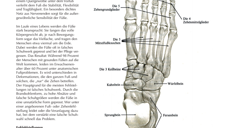Fuß- und Zehendeformationen: Jeder Fuß ist anders