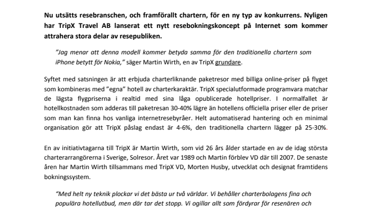 Överlever den traditionella chartern?