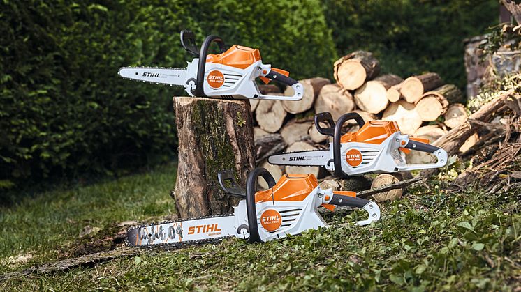 STIHL fortsetter å utvikle produkter innenfor batterisegmentet med de nye motorsagene MSA 160 C-B, MSA 200 C-B og MSA 220 C-B.