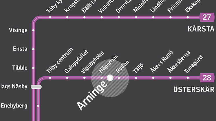 I går öppnade Arninge station