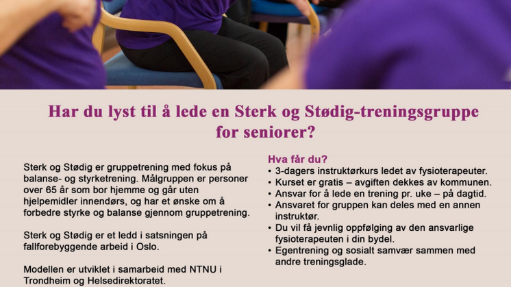Sterk og stødig søker frivillige