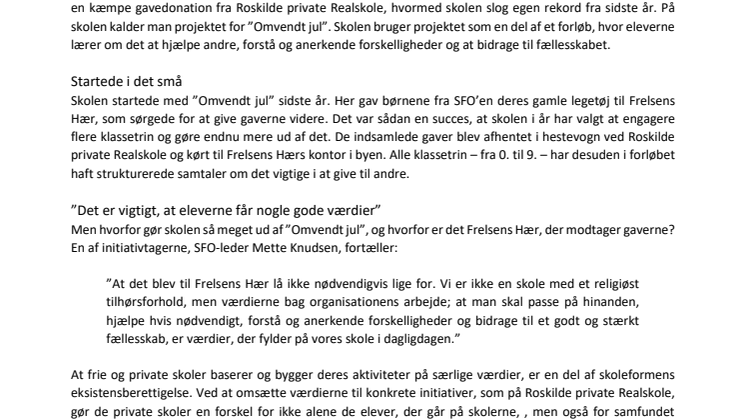 ”Omvendt jul”: Glæden ved at give