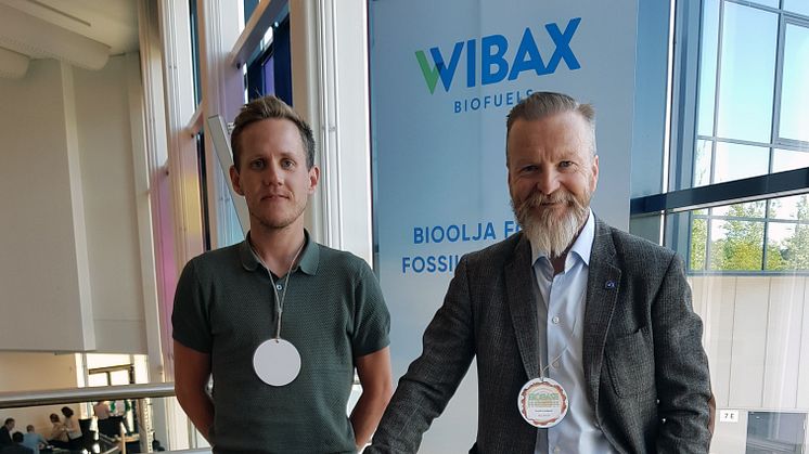Andreas Wikström och Fredrik Lundqvist från Wibax Biofuels fanns på plats och informerade om Wibax Bioolja.