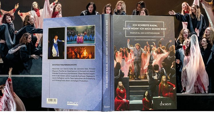 Buch zum ‹Parsifal› am Goetheanum in der Inszenierung von Jasmin Solfaghari (Buch: Schott Music; Hintergrundbild: François Croissant)