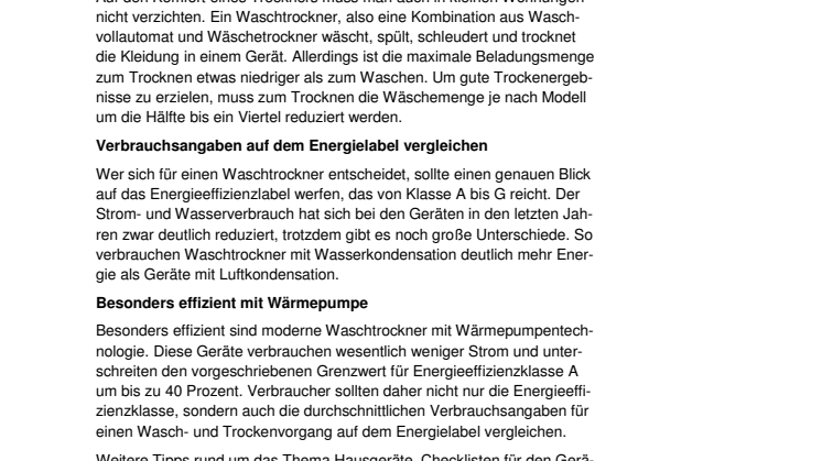 Waschtrockner: Platzsparende Alternative zu zwei Einzelgeräten