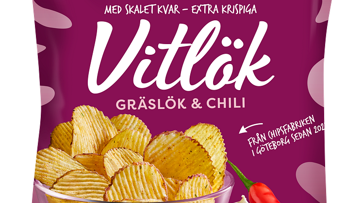 Estrella Potatischips Vitlök, Gräslök & Chili 2021