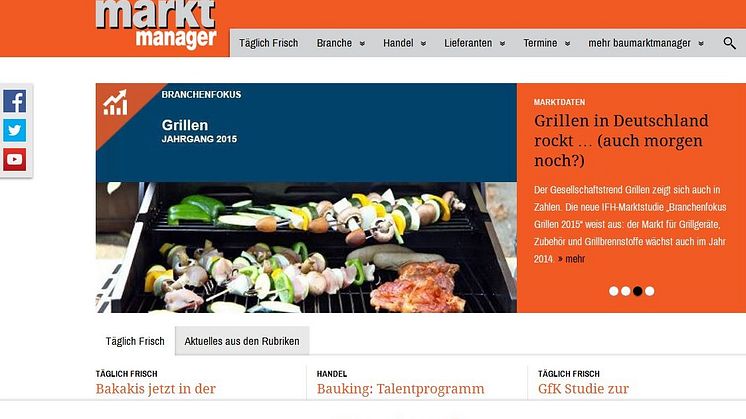 Baumarktmanager mit neuem Internetangebot