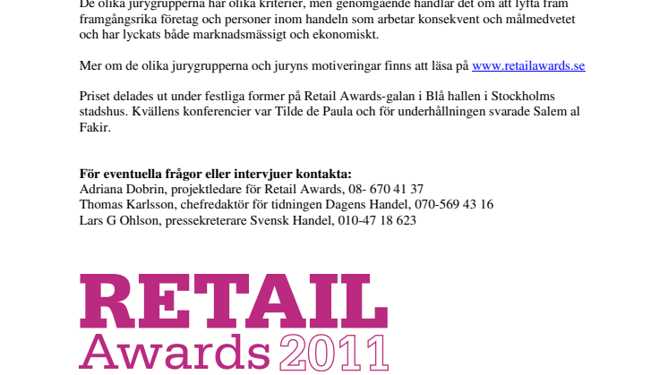 Handelns bästa prisades