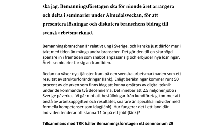 Två Almedalsseminarier du inte får missa