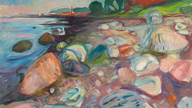 Edvard Munchs "Strand" er et av de mange Munch-verkene som vises i utstillingen Jordsvingninger