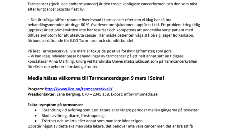 Tarmcancer skördar liv – men genom tidig upptäckt skulle åtta av tio överleva