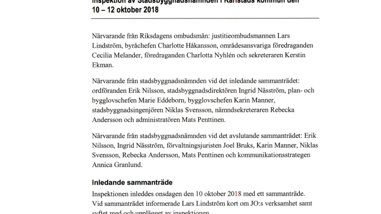 Protokoll från JO