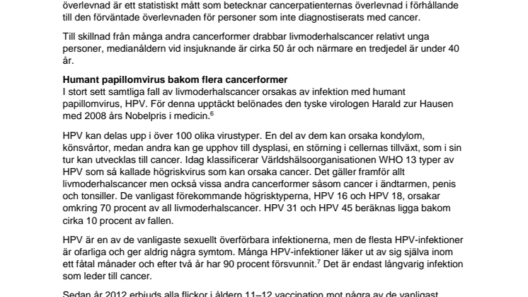 Fakta om livmoderhalscancer