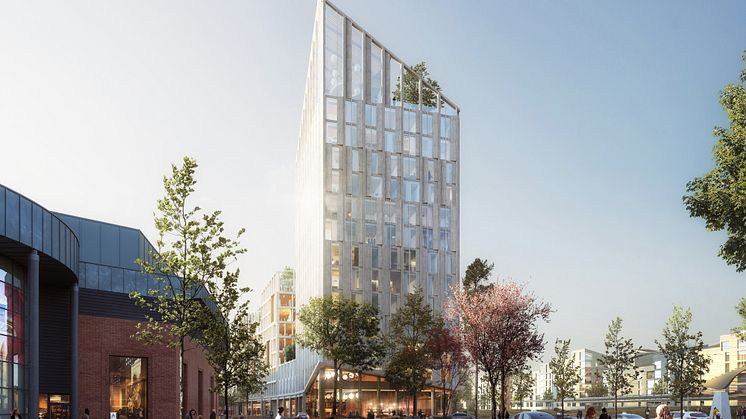 Visualisering af AARTs vinderforslag til det kommende konferencehotel i Ski Stationsby.