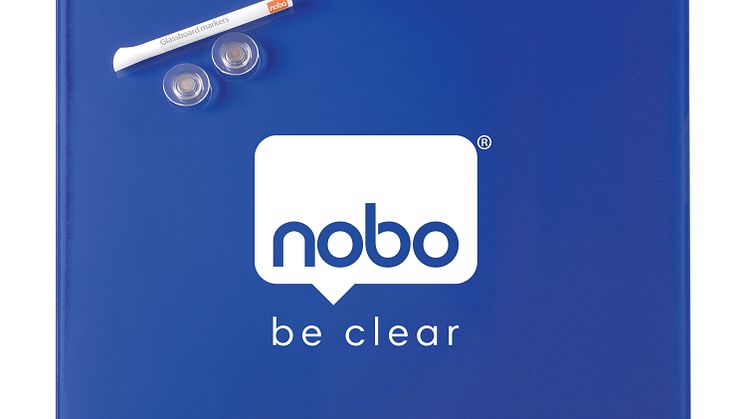 Blå Nobo glasstavle