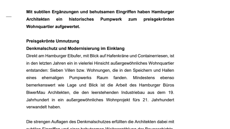 Referenz Waterworks Hamburg