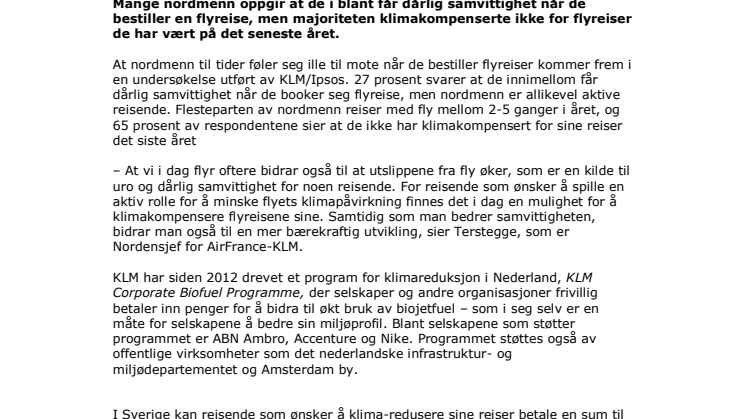 Lav interesse for å klimakompensere flyreisen