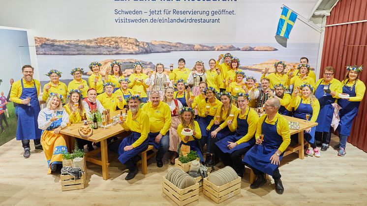 Alla svenska utställare och värdar vid Grüne Woche 2020. Foto: Bernhard Ludewig
