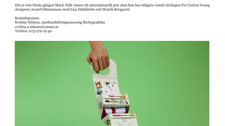 Brobygrafiska alumni vann hederspris i Madrid - Recreate packaging award