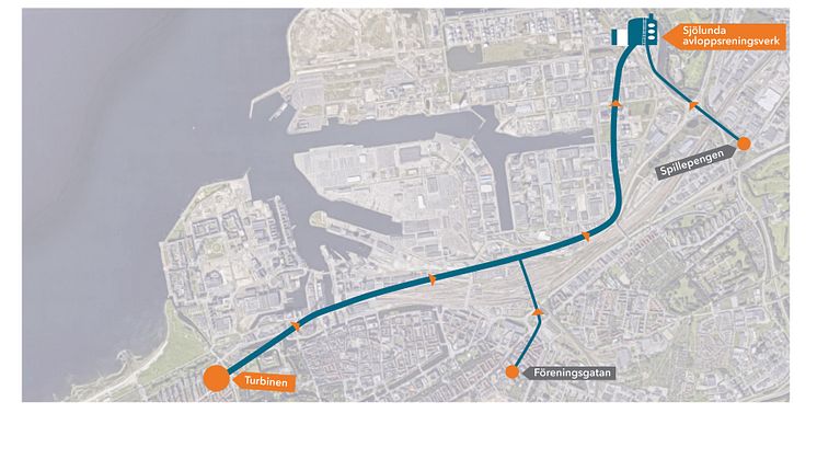 Tunnelsträckning Malmö avloppstunnel