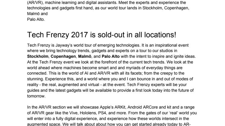 Tech Frenzy - AR/VR, Digital Assistants, Machine Learning