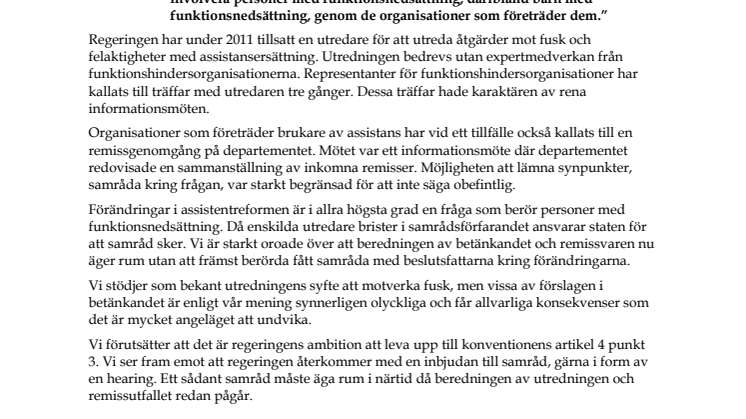 Skrivelsen till statsminister Fredrik Reinfeldt och till Barn- och äldreministern Maria Larsson