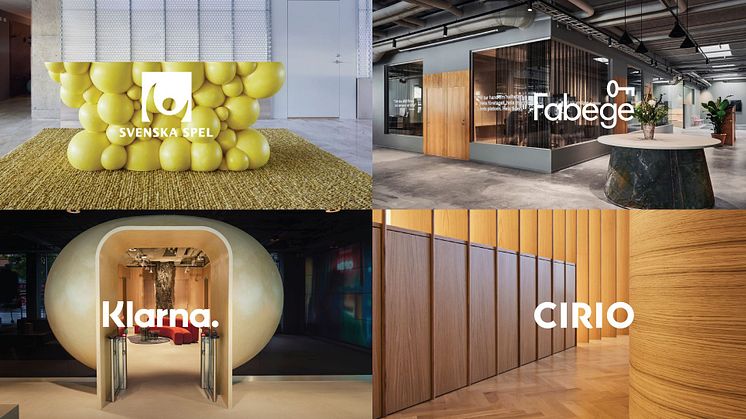 Studio Stockholm bakom fyra av tio finalbidrag till Sveriges snyggaste kontor 