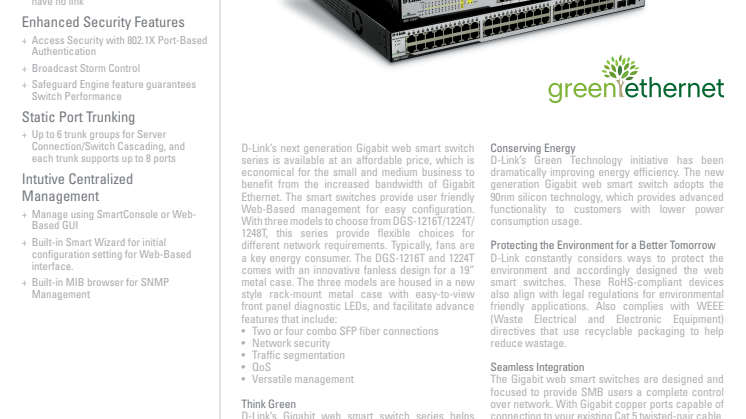 Green Ethernet Switchar 