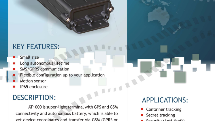 Autonom GPS-sändare med 6 månaders inbyggt batteri.