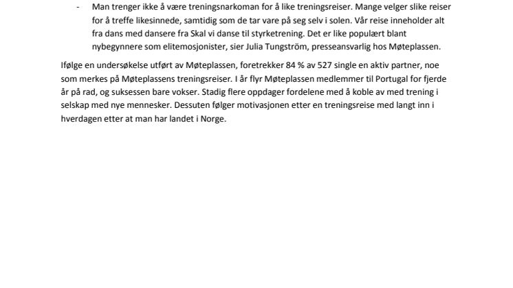 Treningsreise er mer enn bare trening