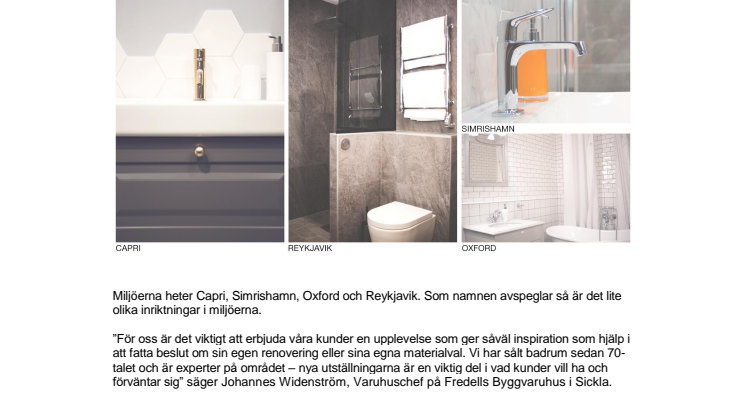 Fredells nya badrumsmiljöer blandar tidlös form med trendiga inslag