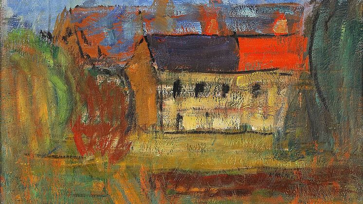 633. Carl Kylberg, Hus i trädgården
