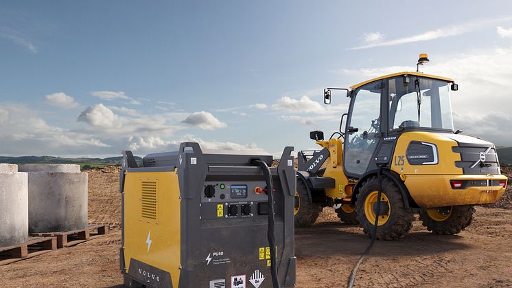 Innovativ mobil laddningslösning från Volvo CE kommer att förändra arbete utanför elnätet