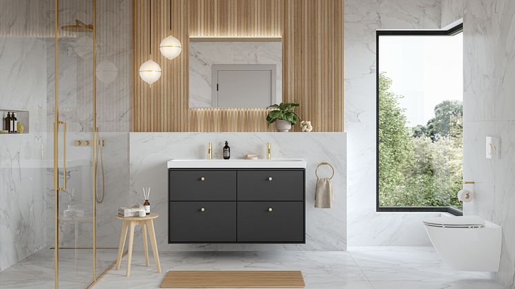 IDO Glow Art seinä-wc, IDO Sense Art, Geberit Option peili