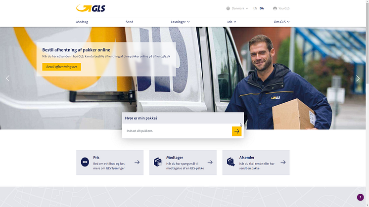 GLS' nye website.