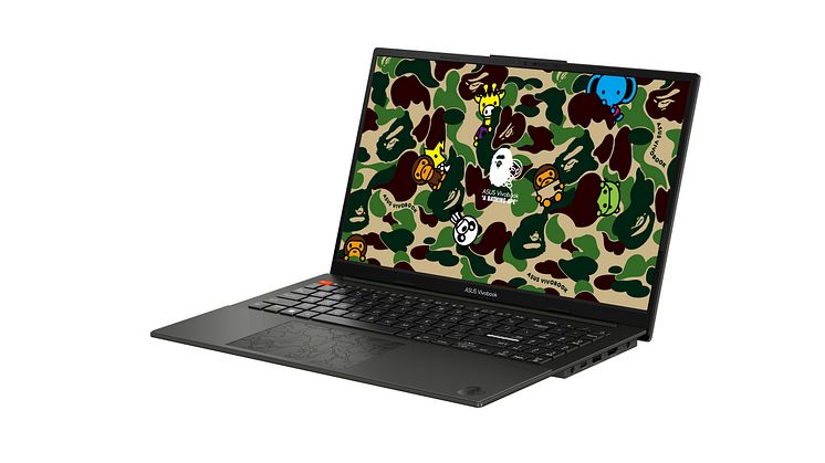 Vivobook S 15 OLED BAPE Edition_Green Camo Bundle with Black Laptop_black laptop with OLED pannel
